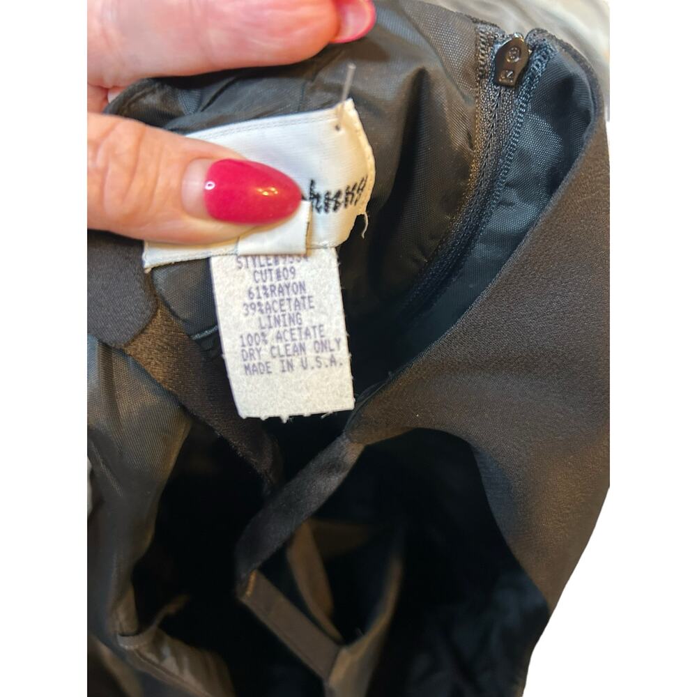 NWT Vintage Dave and Johnny Black Formal Dress - Size 8 - Picture 13 of 13